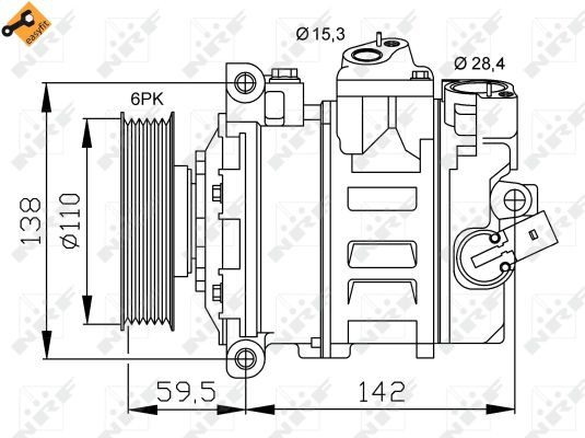 NRF 32146 Kompressor, Klimaanlage für Audi A1 A3 Cabrio Limo 2004->