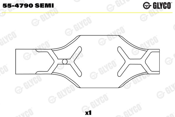 Glyco 55-4790Semi Lagerbuchse, Pleuel für Bova Magiq Synergy 2015->
