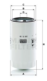 Filter, Arbeitshydraulik Mann-Filter Wd10002 für Claas Fendt 11->