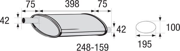 Bosal 248-159 Mittelschalldämpfer, Universal