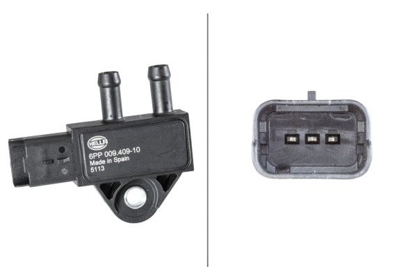 Sensor, Abgasdruck Hella 6Pp009409-101 für Fiat Opel Peugeot 02->
