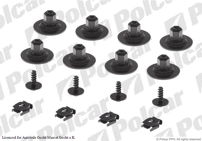 Radhausschale Einbausatz Clip Clips Schrauben Set für Audi 80 1991->