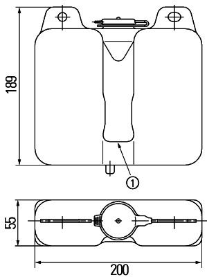 Waschwasserbehälter, Scheibenreinigung Hella 8wb003248-001