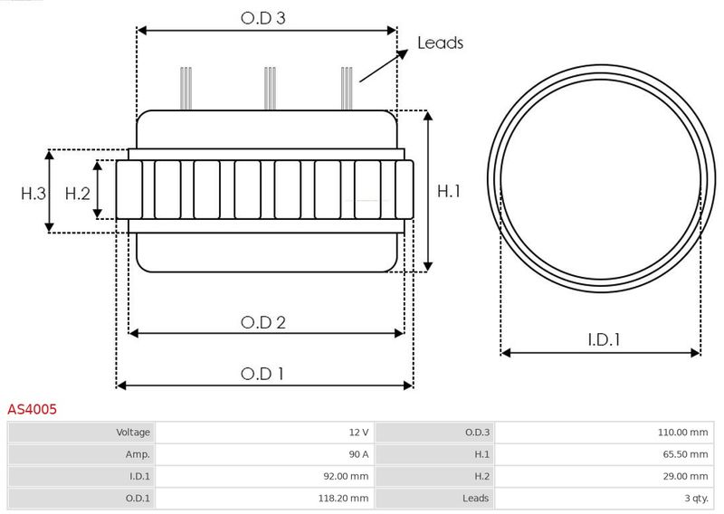 Stator, Generator As-Pl As4005