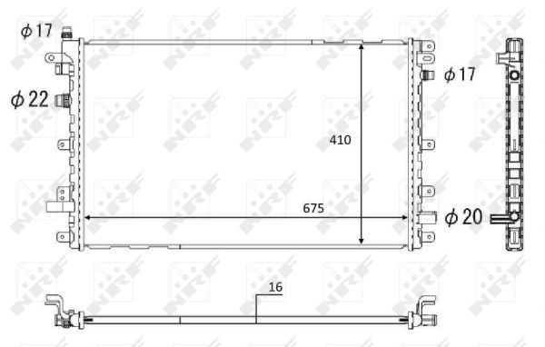 NRF 58569 Kühler, Antriebsbatterie für Opel Ampera Chevrolet 2011->