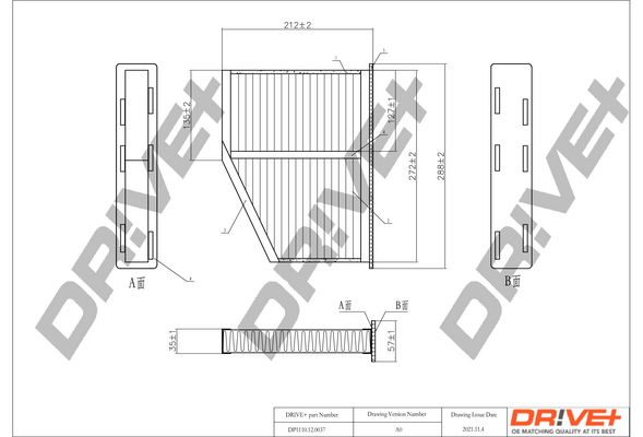 Dr!Ve+ Dp1110.12.0037 Dr!Ve+ Filter, Innenraumluft für Audi A3 2003->