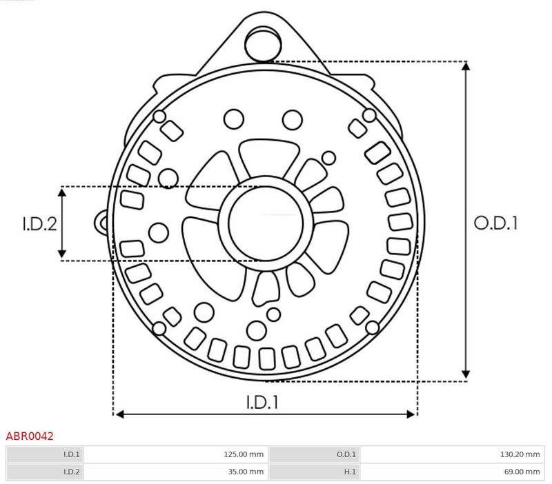 Halter, Generator-Antriebsflansch As-Pl Abr0042