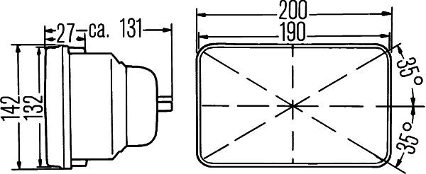 Scheinwerfereinsatz, Hauptscheinwerfer Hella 1Ae003427-021 Vorne Links + Rechts für Suzuki Mitsubishi Nissan Toyota Honda Daihatsu 78-04