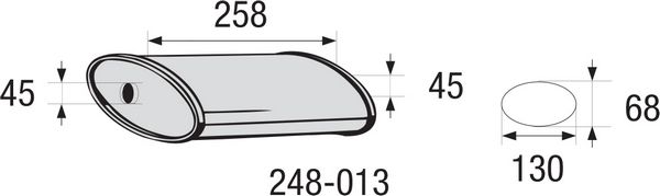 248-013 Mittelschalldämpfer, Universal