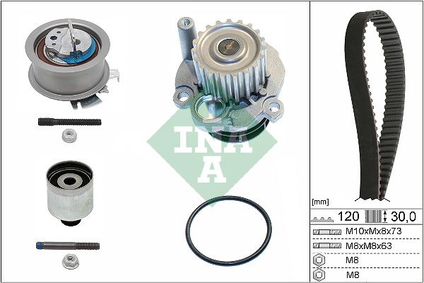 Wasserpumpe + Zahnriemensatz INA 530020132 für Audi Ford Skoda 00->