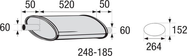 Bosal 248-185 Mittelschalldämpfer, Universal
