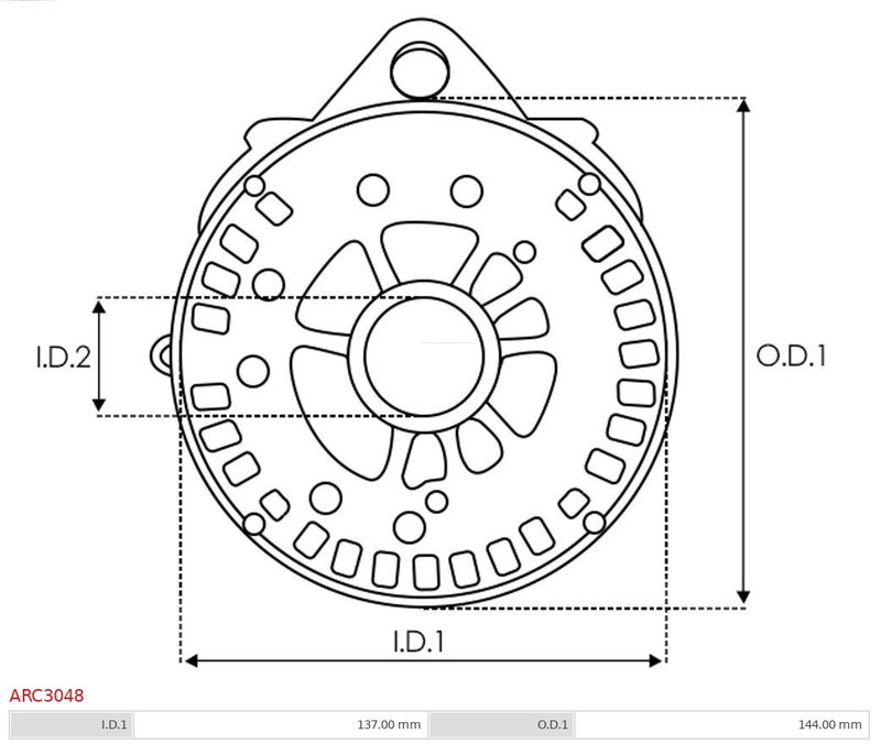 Halter, Generator-Antriebsflansch