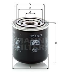 Hydraulikfilter, Automatikgetriebe Mann-Filter Wd920/3