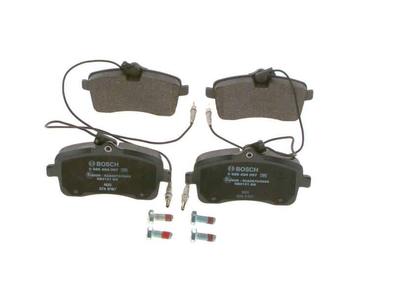 Bosch 0986494097 Bremsbelagsatz, Scheibenbremse Vorne für Peugeot 407
