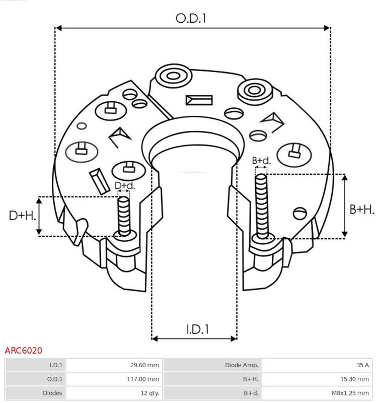 Gleichrichter, Generator As-Pl Arc6020