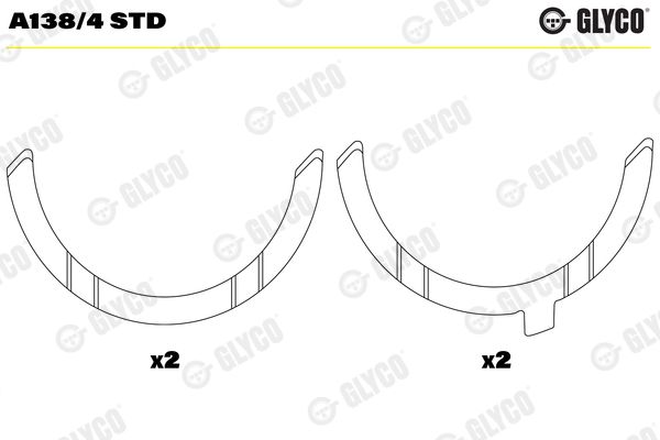 Glyco A138/4Std Distanzscheibe, Kurbelwelle für Audi 100 C4 1990->