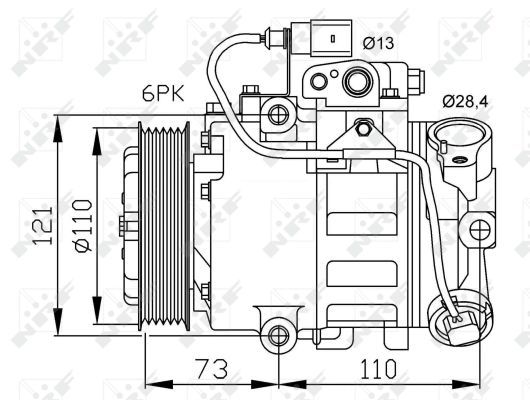 NRF 32225 Kompressor, Klimaanlage für Audi A2 Skoda Fabia I 2002->