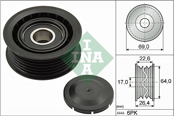 Umlenk Führungsrolle, Keilrippenriemen für 6712000210 AUDI 96->