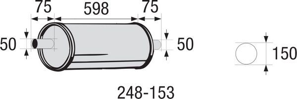 Bosal 248-153 Mittelschalldämpfer, Universal