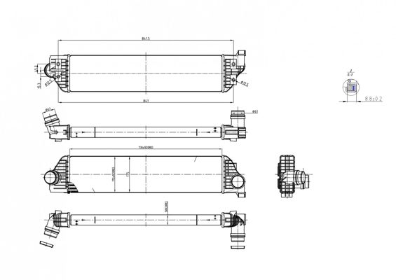 Ladeluftkühler Hart für Opel Renault Nissan Movano B Bus + 10->