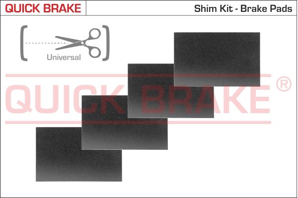 Quick Brake W1299 Anti-Quietsch-Folie, Bremsbelag (Rückenplatte)