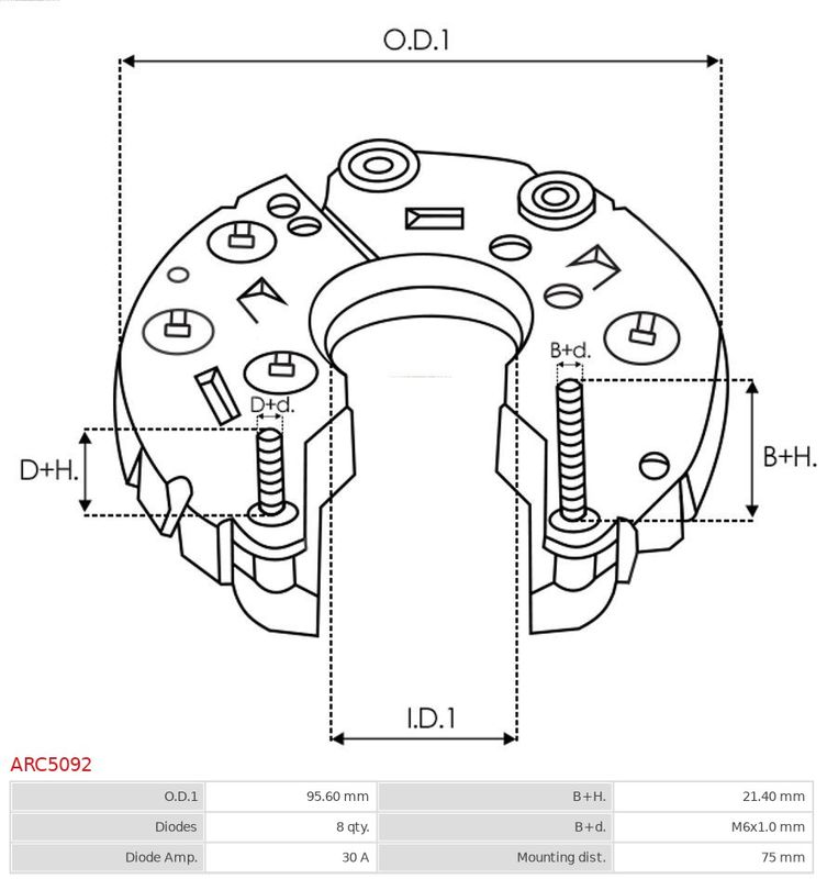 Gleichrichter, Generator As-Pl Arc5092