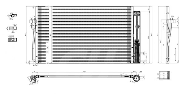 Kondensator, Klimaanlage Hart für BMW E60 E61 E63 E64 E65 E66 02-10