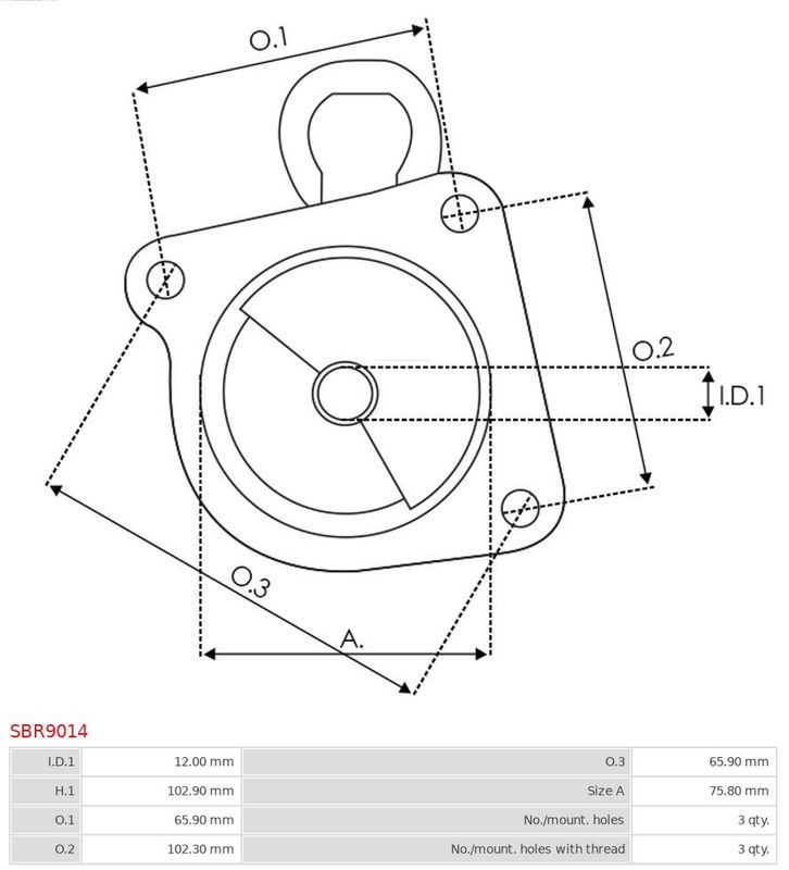 Starterdeckel, Vergaser As-Pl Sbr9014