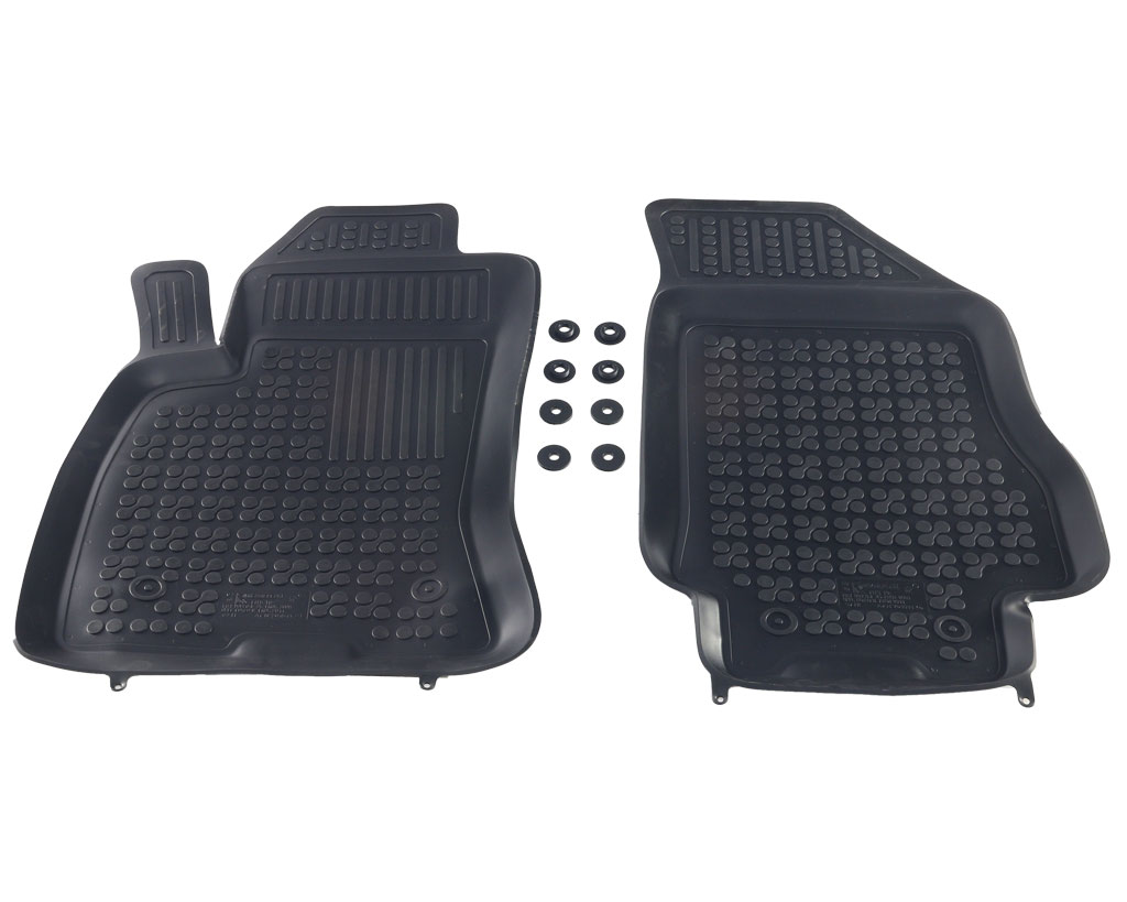 Fußmatten Schwarz Vorne für Ford C-Max II + Van + Grand C-Max 10->