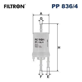 Filtron Pp836/4 Kraftstofffilter für Audi A3 Cabrio TT Coupe 1998->