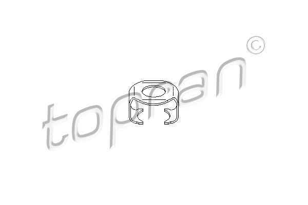 Halter, Bremsschlauch Topran 108717 für VW Seat Vento + Sharan 91-10