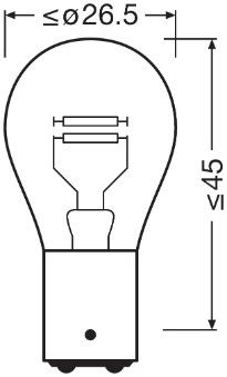 Ams-Osram 7225-2Bl Glühlampe, Brems Schlusslicht