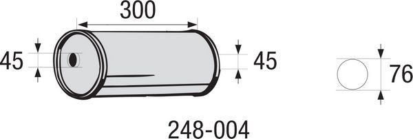 Bosal 248-004 Mittelschalldämpfer, Universal