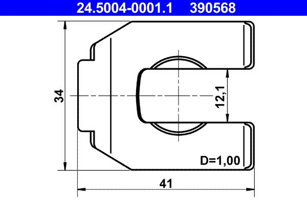 Halter, Bremsschlauch für 712945 116374 0112-9131