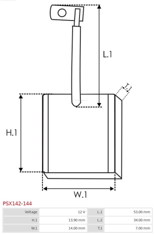 Kohlebürste, Starter As-Pl Psx142-144