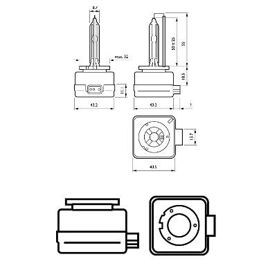 Glühlampe, Fernscheinwerfer für 0.900.1162.7 00148800 10331504