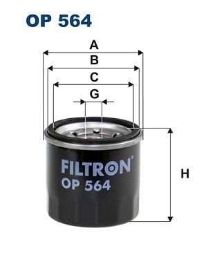 Filtron Op564 Ölfilter für Opel Agila Chevrolet Aveo / Kalos 1977->