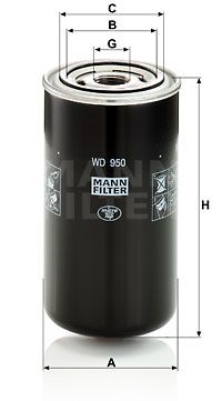 Filter, Arbeitshydraulik Mann-Filter Wd950