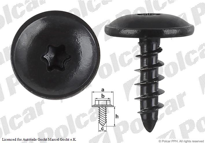 Innensechsrund Blechschraube für Audi A1 A3 Cabrio Limo A4 Kombi A5