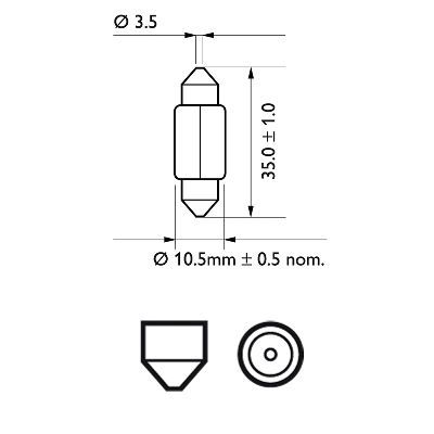 Philips 12844B2 Glühlampe, Kennzeichenleuchte