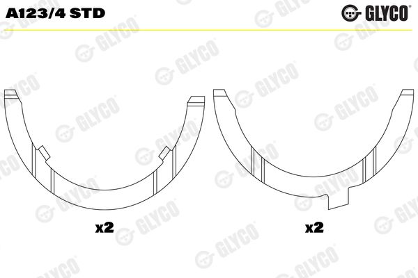 Glyco A123/4Std Distanzscheibe, Kurbelwelle für Audi 100 C2 1978->