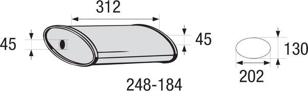 Bosal 248-184 Mittelschalldämpfer, Universal