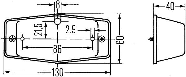 Hella 2Bm001321-001 Zusatzblinkleuchte Links oder Rechts