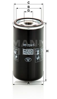 Hydraulikfilter, Automatikgetriebe Mann-Filter Wd724/5