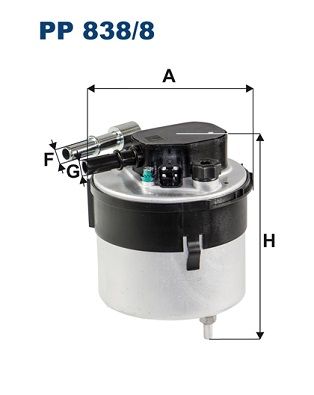 Filtron Pp838/8 Kraftstofffilter für Ford C-Max Fiesta V 2005-2010