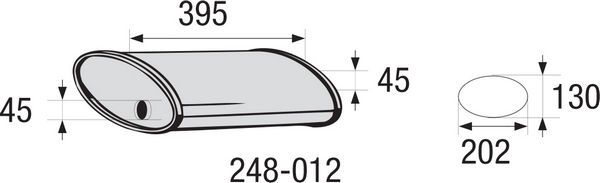 Bosal 248-012 Mittelschalldämpfer, Universal