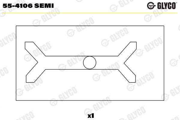 Glyco 55-4106Semi Lagerbuchse, Pleuel für Fiat 66 88 90 94 1984-2015