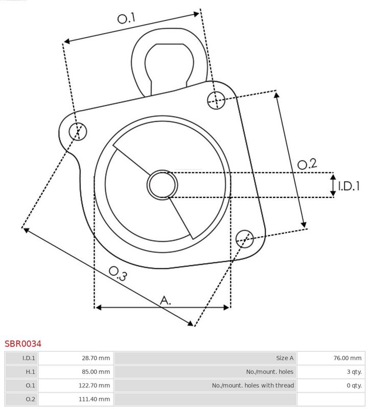 Starterdeckel, Vergaser As-Pl Sbr0034