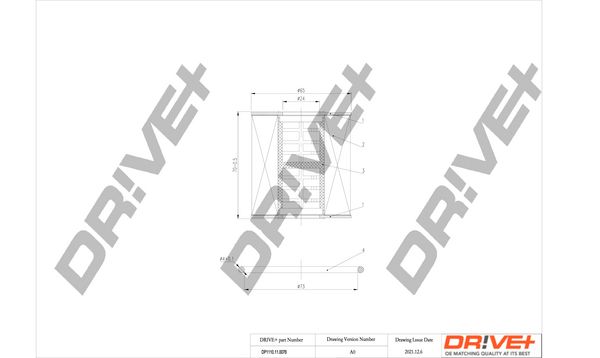 Dr!Ve+ Dp1110.11.0076 Dr!Ve+ Ölfilter für Fiat Ducato Fiorino 2004->