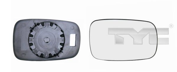 TYC 328-0101-1 Spiegelglas, Außenspiegel Rechts für Renault 2001->